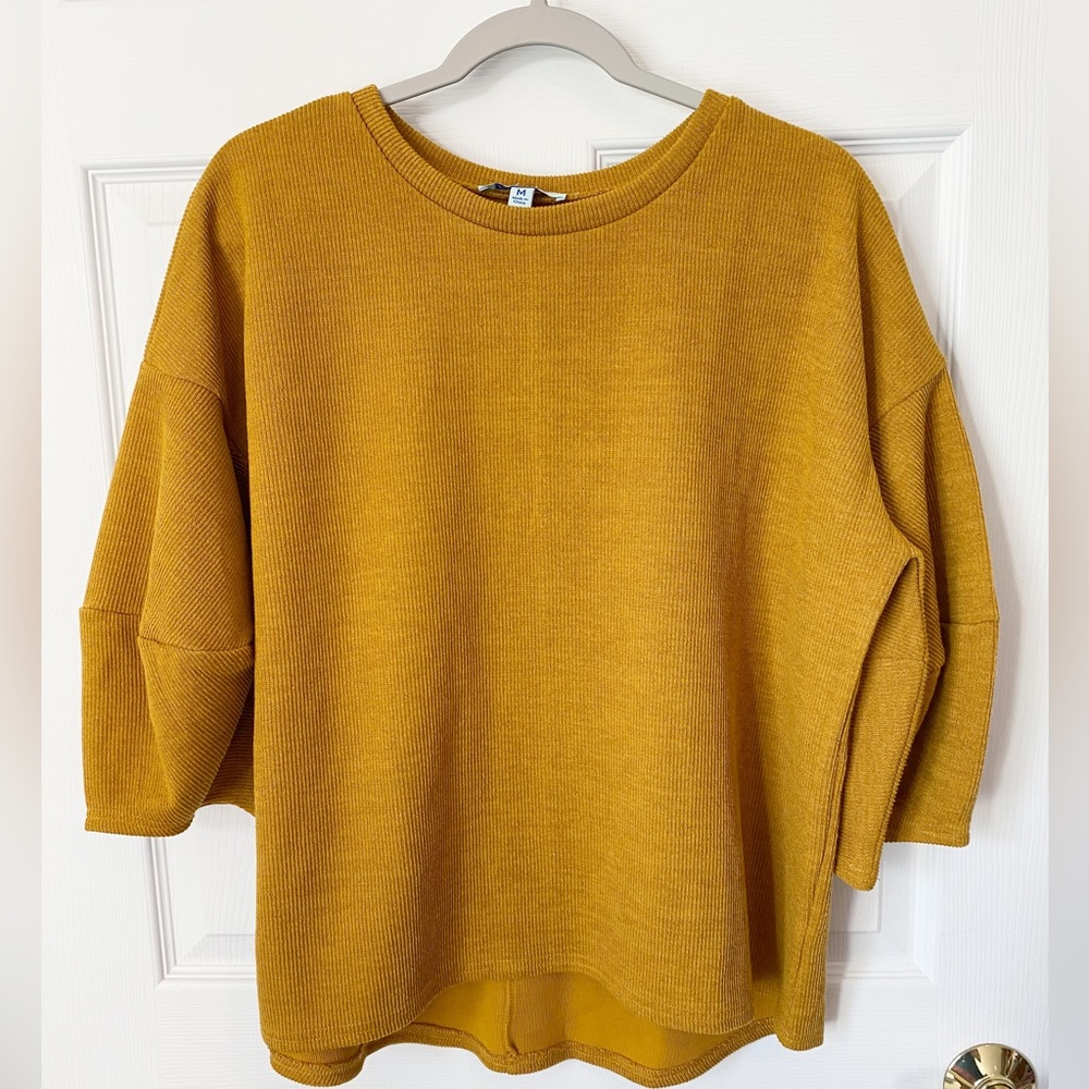 She sky mustard sweater size medium